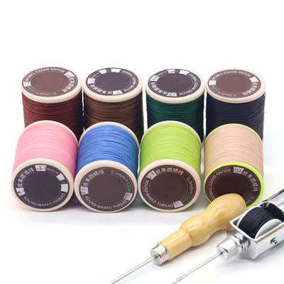 Tricot à la main 420D/3 Compteur de fils Fil de couture pour sac en cuir Bracelets DIY 30 couleurs