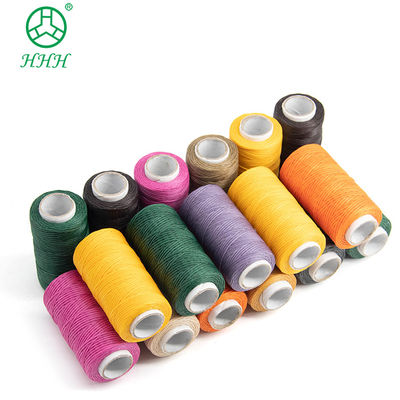 Couleur teinte Polyester Nylon fil ciré pour la couture de cuir petit cône 7 jours Délai de livraison