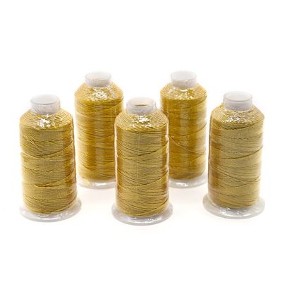 Vente directe de fils de machines de broderie en fil métallique de polyester pour les découvertes de bijoux