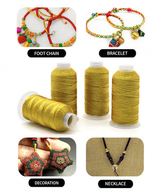 Vente directe de fils de machines de broderie en fil métallique de polyester pour les découvertes de bijoux