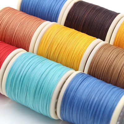 Fil de cire de couture en cuir fait à la main 150D/16 Résistance Polyester à la corde tressée pour bricolage