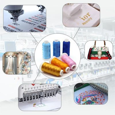 5000y MERCERIZED 720 couleurs 120D/2 fil de broderie à la machine pour les exigences du client