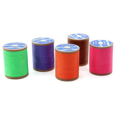 Polyester fil de cire plat de 0,8 mm pour la couture à la main en cuir bricolage petit fil manuel en rouleau