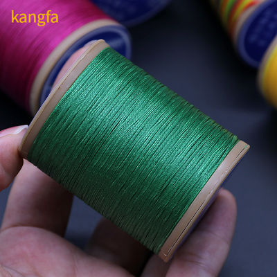 Polyester fil de cire plat de 0,8 mm pour la couture à la main en cuir bricolage petit fil manuel en rouleau