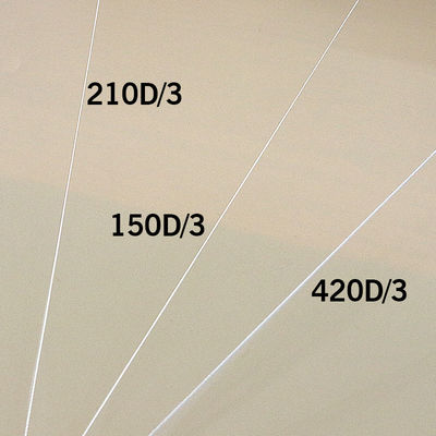 TEX135 Fil de nylon pour résistance et faible rétrécissement Fil de couture blanc brut 420D/3 TKT20