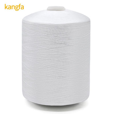 Fil de couture en polyester 150D/3 Tex45 TKT60 blanc brut avec faible rétrécissement et durabilité