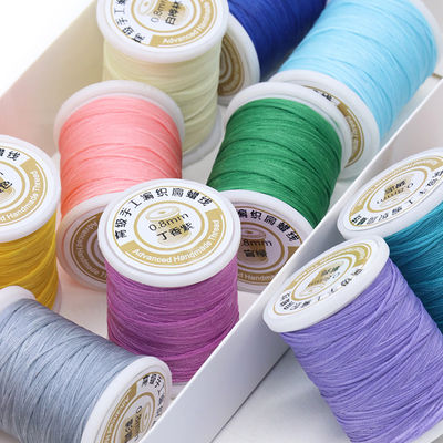 Polyester/matériau ciré 0,8 mm 50 m Fil de couture ciré plat pour la couture du cuir