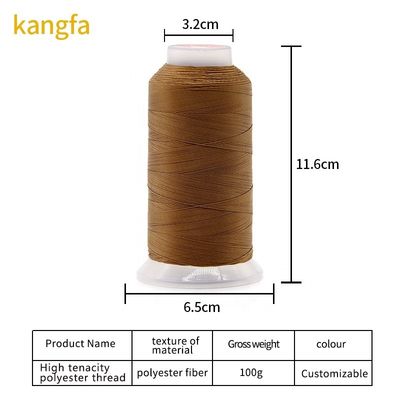 Diamètre du fil 0,6 mm Boho Kangfa Tex 90 V-92 Fil de polyester UV blanc 4 onces 1 350 yards