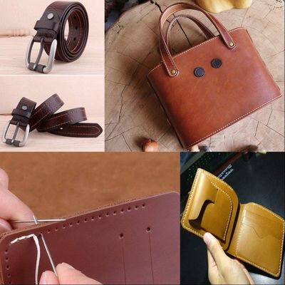 Supporte 7 jours de commande d'échantillon 12 pièces ensemble de fil de couture long pour l'artisanat en cuir