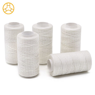 100% polyester fil de cire plat pour Kangfa imperméable à l'eau 0,8 mm 1 mm polyester cuir 50m