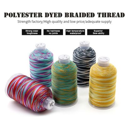15PLY 250g 40 couleurs à tresses multicolores Fil de polyester pour décoration artisanale de tissage