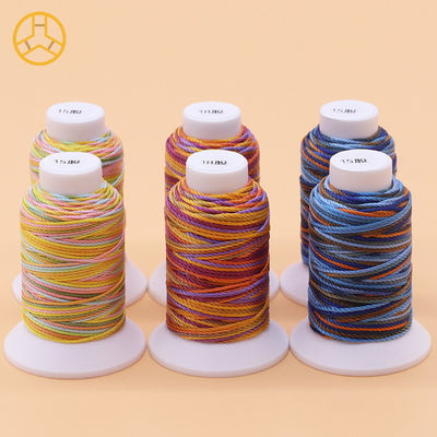 12g 18PLY 40 couleurs fournisseur 100% polyester fil de couture multicolore polyester tresse