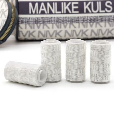 Kangfa 50M/Roll 0,8mm Fil plat ciré pour cuir artisanal chaussures sac ceinture boho tissage