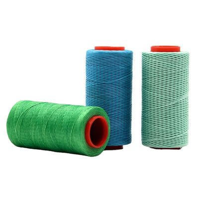 200m 0,8mm fil en cire plat pour le cuir 100% polyester motif en cire le nombre de fils 250D/16