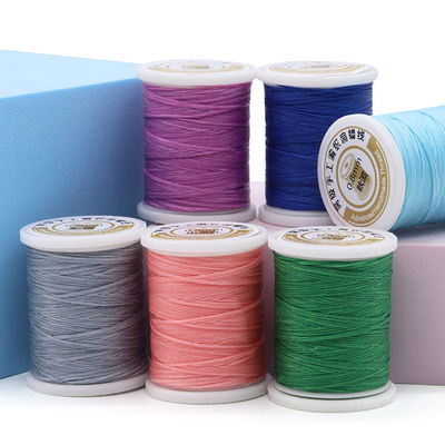 Fil de couture en polyester ciré multicolore de 50 mètres pour les outils de bricolage