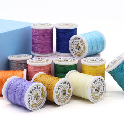 Fil de couture en polyester ciré multicolore de 50 mètres pour les outils de bricolage