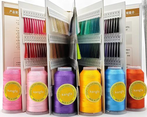5000m 160g fil de broderie mercérifié pour la machine à broderie 150D/2 100% polyester