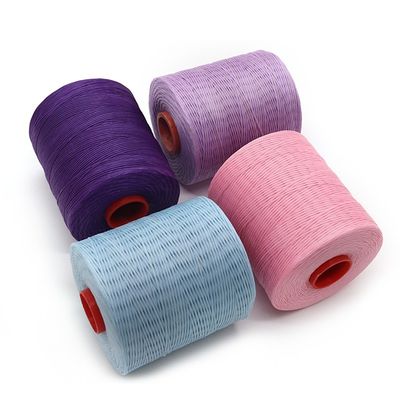 Kangfa 0,8 mm 1 mm Polyester Tricot fait à la main fil ciré Haute ténacité pour les produits en cuir