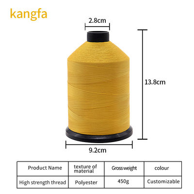 Tex 135 résistant aux UV 16 oz fil de couture lié fil de polyester lié poids / cône 450g