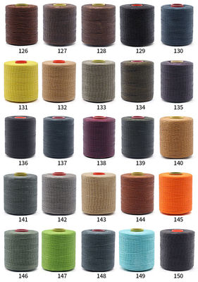 400 g de fil tressé en polyester en cire pour fil de couture en cuir 250D/16 1,1 mm