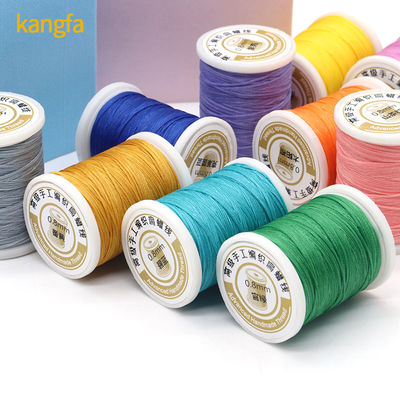 0.8mm Diamètre 100% polyester cuir couture fil ciré Ensemble de 12 pour le bricolage fait à la main