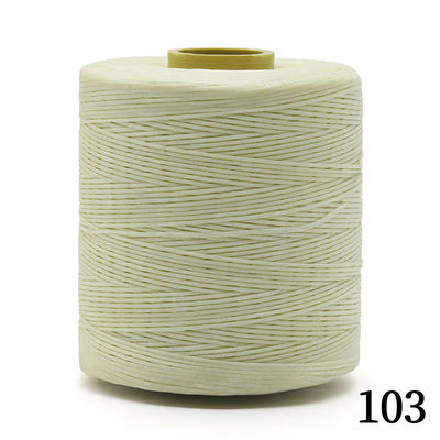 Fil tricoté lié à la cire de polyester pour fil de couture en cuir 250D/16 Fil plat ciré