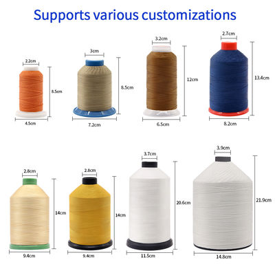 450 g de poids/cône Fil de couture en polyester à haute ténacité avec et 100% de polyester