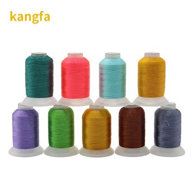 Fil de broderie à la machine 60wt 40wt Polyester multicolore 120d/2 1000m pour la broderie