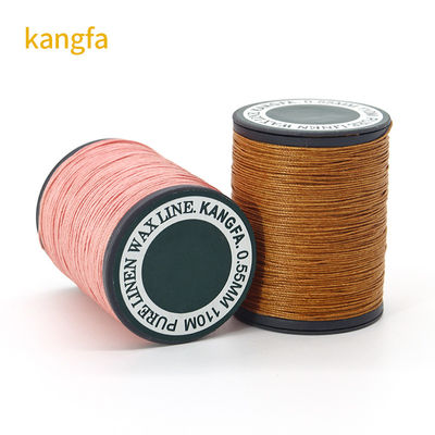 0.55mm 35g fil de couture en cuir de haute ténacité 70m fil de lin ciré en 40 couleurs