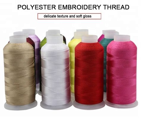 Polyester/Nylon 120D/2 fil de broderie de 4000 yards 100g poids pour la machine à broderie