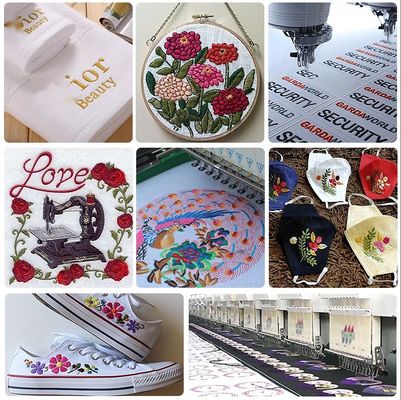 720 couleurs/couleur mixte/couleur pure fil de polyester pour machine à broderie