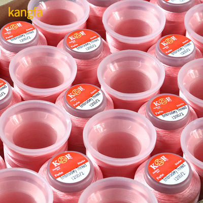 Kangfa petit cône 1000M 40 couleurs 100% fil de broderie en polyester de qualité professionnelle