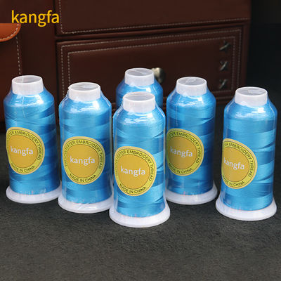 100% polyester Kangfa Vente de fil de broderie de couture en soie couleur 120D/2 MERCERIZÉ
