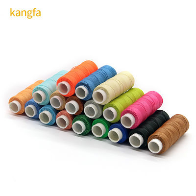 Tissu en cuir cousu à la main, 9 couches, fil rond ciré, 12 g, 100% polyester, fil de couture, type fil cousu