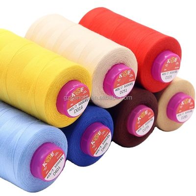 40/2 Fil de couture en polyester cousu 5000y Prix bas 7 jours Essai de commande Délai de livraison OEM/ODM