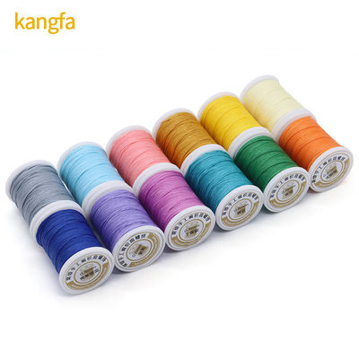 Fil de couture à cire plat pour la couture du cuir 0,8 mm 50 mètres Fil de cire 12 couleurs par ensemble