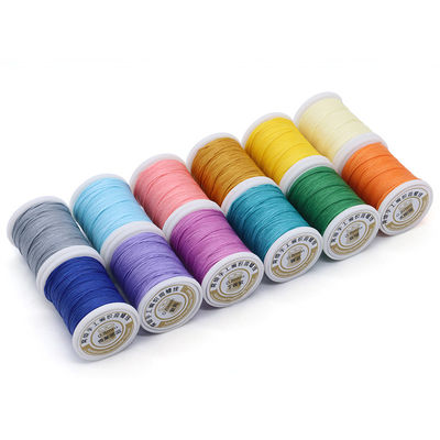 Ensemble de 12 fils de cire de 0,8 mm pour artisanat en cuir bricolage