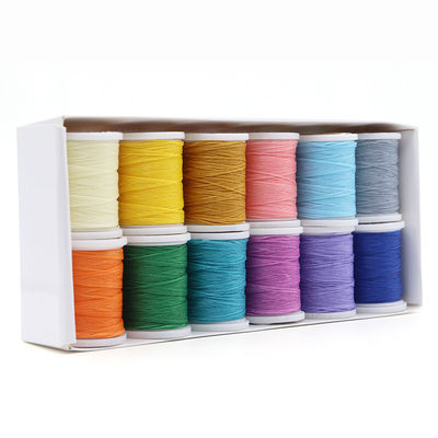Ensemble de 12 fils de cire de 0,8 mm pour artisanat en cuir bricolage