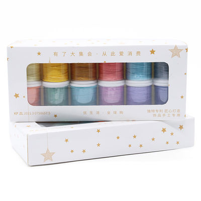 Ensemble de 12 fils de cire de 0,8 mm pour artisanat en cuir bricolage