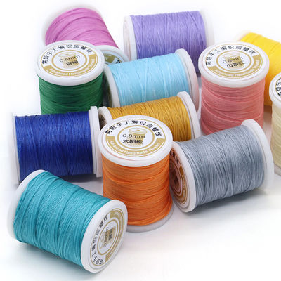 Porte-monnaie de couture en cuir fil ciré-fil de couture pratique pour l'artisanat en cuir faire soi-même 0.8mm fil de cire