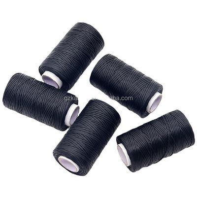 150D 1mm Compte de fil Cordon de fil cireux en polyester pour bricolage artisanal et fournitures de couture