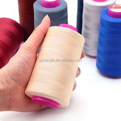 Faible MOQ 40/2 5000yds Fil de couture en polyester pour la couture à la machine avec 100% de polyester