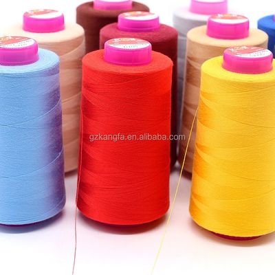 Couchets de motifs teintés 5000yds fil de couture en polyester cousu pour la machine à coudre 40/2