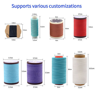 30g Un rouleau rond de fil de cire fait à la main en cuir de couture de 0,65 mm fil de polyester