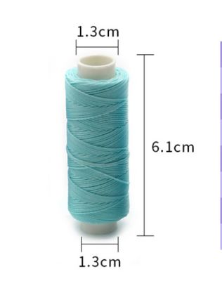 12g 100% polyester cire ronde cuir cousu à la main fil de couture en polyester haute résistance