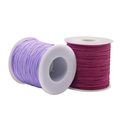 Cordon de fil d'artisanat en suède de nylon violet pour la fabrication d'artisanat en perles de couleur arc-en-ciel