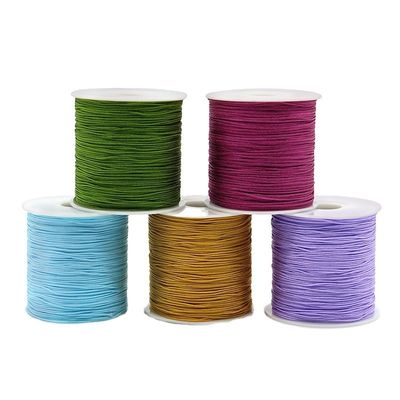Cordon de fil d'artisanat en suède de nylon violet pour la fabrication d'artisanat en perles de couleur arc-en-ciel