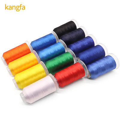 Kangfa couleurs polyester kit de fil de broderie 5000M par bobine pour une broderie parfaite