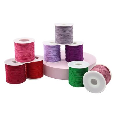 Cordon de fil d'artisanat en suède de nylon violet pour la fabrication d'artisanat en perles de couleur arc-en-ciel