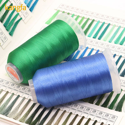 Kangfa couleurs polyester kit de fil de broderie 5000M par bobine pour une broderie parfaite